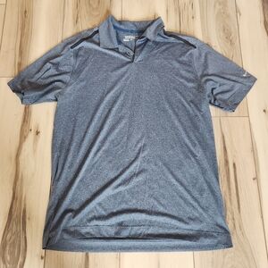 Nike Men's Heathered Blue Polo Shirt